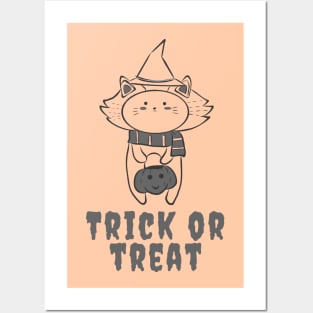 Cat Trick or Treat Posters and Art